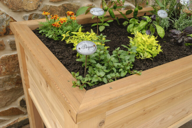 32 by 48 elevated garden planter.