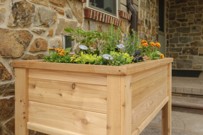 32 by 48 elevated garden planter.