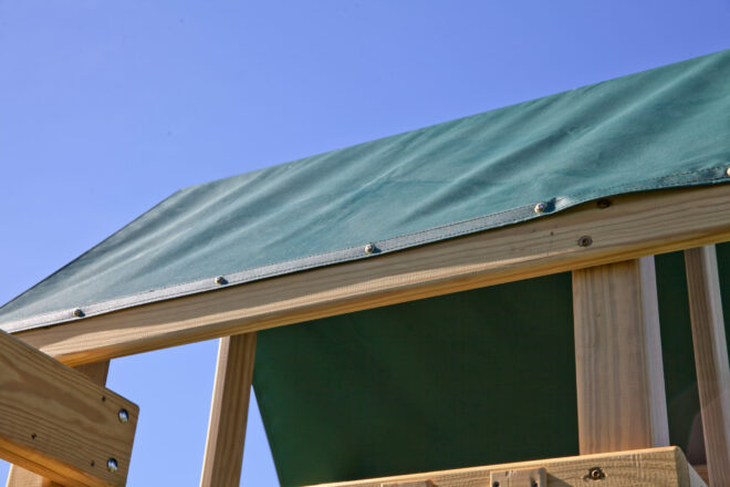 Playset roof covering.