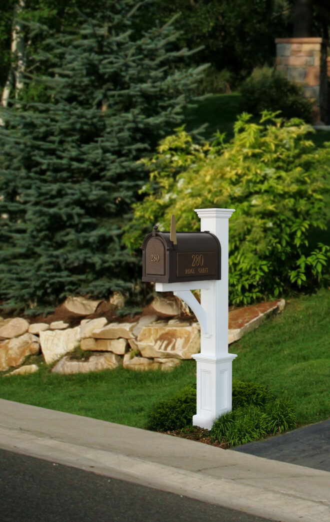 Madison Whitehall mailbox and post.