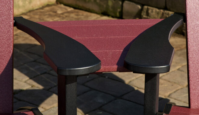 Cherry and black centerpiece table.