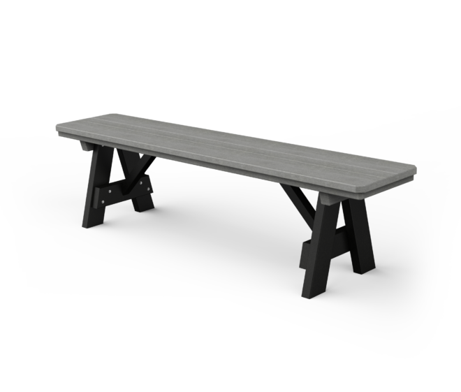 Rectangle vinyl picnic bench.