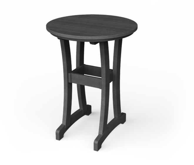 Poly round bar table.